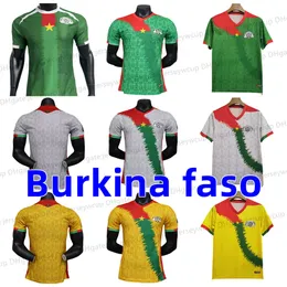 23 24 25 Futbol Jersey Burkina Ulusal Futbol Takımı Hayranları Oyuncu Gömlekleri Evden uzakta Faso Kısa Kollu Üniformalar Maillot de Ayak Kitleri Camiseta Futbol Afrika Kupası