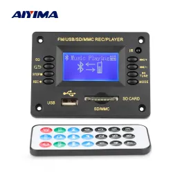 Radio Aiyima 5V Mp3 Decoder Audio Board Audio Player Mp3 Bluetooth 5.0 Decoder Support USB SD AUX FM EQ Testi Visualizza Registrazione Radio