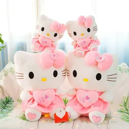 2024 Factory wholesale 30cm lovely hug cat plush toy anime Surrounding doll children's favorite gift