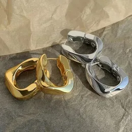 Fascino geometrico da donna Huggie orecchino color oro cerchi in acciaio inossidabile fibbia per l'orecchio accessori per gioielli di lusso da sposa Pendientes 240227