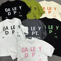 남자 tshirts 남자 여름철 디자이너 Tshirts 갤러리 층 둥근 목 단순한 뒷면 편지 cotton t 셔츠 캐주얼 한 느슨한 tshirt 힙합 거리 의류