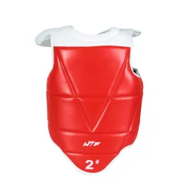 منتجات WTF معتمدة من Taekwondo Chest Protector Solid Solidable Body Guard MMA للجنسين البالغين الأطفال PU الجلود المعدات الكاراتيه