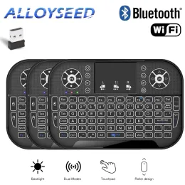 Keyboards Backlight Mini 2.4G Keyboard Bluetooth Air Mouse Wireless Touchable Remote Control with USB Receiver for Android Smart TV Box PC