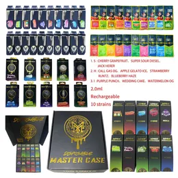 100% Original Muha Meds Disposable Nyaste 1.0 2.0 Muhameds Master Case Packaging Kits Empty Disposables Kit med lådor i Stock Pods Wholesale Fast Ship