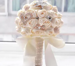 Потрясающие свадебные цветы Белые свадебные букеты для подружек невесты Искусственные розы Свадебный букет Свадебные принадлежности buque de noiva4252776