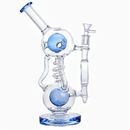 Heady glass bongs Hookah/New Pipe Curved Neck Matrix Bong All Glass Recycling Water Pipe