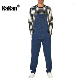 Mäns jeans Kakan - Street trendig rem från Europa och Amerika Dark Blue One Piece K34-777