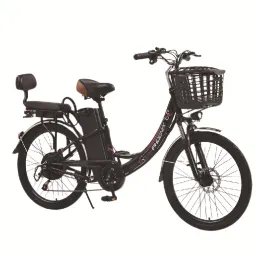 Велосипедный велосипед Feivos Commun Electric Bicycle 22 "Алюминиевый сплав E Bike Universal 400 Вт литиевый батарея Электрический батарек