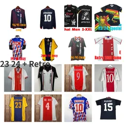 Футболка Ajaxs Retro 1994 19951996 1998 2000 2001 Футболка VINIAGE RIJKAARD KLUIVERT IBRAHIMOVIC Classic BERGKAMP TADIC Повседневная Trabelsi с коротким рукавом