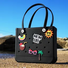 Evening Bags Beach handbag silicone basket with beach waterproof travel bag beach handbag multi-purpose storage bag used for swimming pools sports and gyms J240301