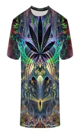 Nowy letni styl męski Tshirt Kolorowa galaktyka Space Psychedeliczny kwiatowy 3D Druku