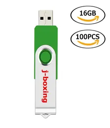 Pen drive usb giratório de metal, 100 peças, 16gb, memória flash para pc, laptop, tablet, pen drive, armazenamento de polegar, 10 cores 4510567