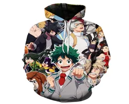 BIAOLUN Impressão 3D Meu herói academia Moletom com capuz Homens Mulheres nenhum herói academia Todos Podem Cosplay Moletom Uniforme Escolar Pullover6811670