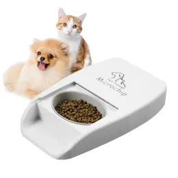 Suprimentos 2023 Alimentador Automático para Animais de Estimação Microchip RFID Smart Cat Food Dispenser Cat Dog Acessórios Prevenir Roubo de Alimentos em Multi Animais de Estimação Casa