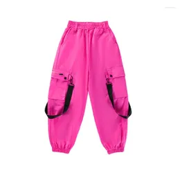 Trousers Teenage Girls Cargo Pants For Fashion Spring Streetwear Hip Hop Sweatpants Elastic Waist 6 8 10 12 14 Years