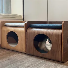 Tavolino tavolino da cat nido di gatto mobili sgabelli mobili multifunzionali premium in legno massimo da letto di lusso casa gatto casa