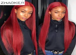 Red Lace Front Human Hair Wigs Red Human Hair Wig 99J 360 Lace Frontal Wig Pre Plucked Full Lace Human Hair Wigs Colored8408789669