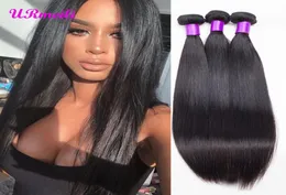 9A fasci di capelli umani vergini brasiliani diritti 100 estensioni dei capelli umani DHgate colore naturale 34 pacchi capelli lisci Remy Weav741498099