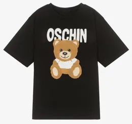 T-shirt estiva da bambina per bambina T-shirt a maniche corte per bambini Cartoon Bear Camicia di marca per bambini in cotone Tops T-shirt