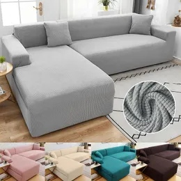 Pokrywa krzesełka Jacquard Universal Sofa Count Elast Solid Color Couch do salonu Elastyczne obrońcy mycia przeciwodręczne kase