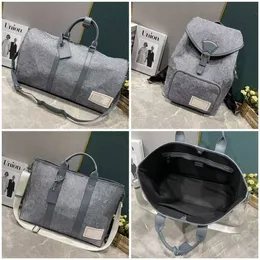 Designer washed denim Week End Tote handbag Montssouris faded denim fabric backpack for men and women Keeps alls crossbodys bag for outdoor travel women backpack