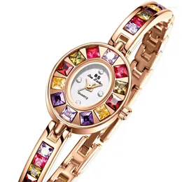 Wristwatches Colorful Women Watches Top Small Dial Gold Female Waterproof Dress Ladies Montre Femme