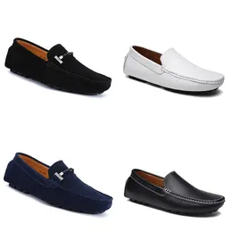 Homens para homens sapatos casuais couro macio solo preto branco vermelho laranja azul marrom tênis confortável de confortável 084