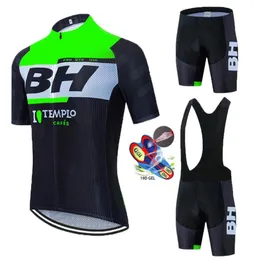 Conjuntos de Corridas BH Preto Ciclismo Jersey 19D Bib Set Mountain Bike Uniform Quick Drying Wear Men039s Curto Maillot Culotte9645063