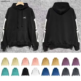Designer Hand-bone Letter Print Multi-color Long-sleeved Hoodie Street Loose Pure Cotton Hoodie for Men And Women aa