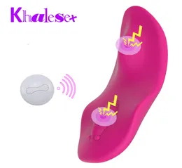 Khalesex estimulador clitoriano sem fio com controle remoto calcinha wearable vibrador invisível vibratório ovo adulto brinquedos sexuais para mulheres MX196267340