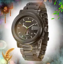 Busines Casual Women Män Big Dial Watch Luxury Two Eyes Design Fabric Rostfritt stål Band Armband Quartz Clock Top Brand Male Business Wristwatch Gifts