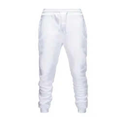 Men039s calças brancas modas joggers masculino casual sweatpants musculação fitness track calças de suor 6093293