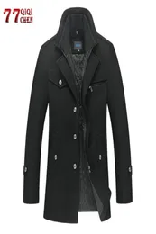 Men039s Wool Blends Płaszcz Zimowy Mężczyźni grube wełniane płaszcze Casaco Masculino Palto Jaket Casual Slim Trench Coats Peoat 3104590