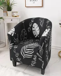 Chair Covers Stretch Club Sofa Cover Elastic Tub For Bar Counter Geometric Armchair Slipcover Printed Living Room8657751