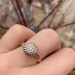 여성을위한 웨딩 반지 우아한 실제 18k 로즈 골드 오리지널 보석 Prasiolite Anillos de Para Mujer Oro 18 K 약혼 선물 240227