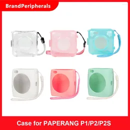 Capa protetora de mini impressora de bolso com cordão de silicone capa de proteção macia para PAPERANG P1/P2/P2S