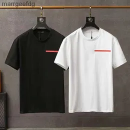 남자 티셔츠 럭셔리 티셔츠 셔츠웨어 디자이너 짧은 슬리브 면화 면화 도매 블랙 크기 프라드 티셔츠 m 2xl 01 240301
