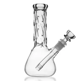 REAMIC Thick Beaker Water Bong 14.5mm Handmade Ice Glass Hookah 7.8inch