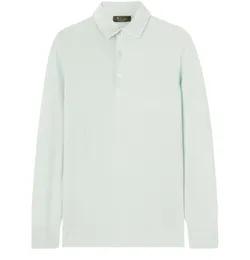 Designers Mens Polos Nori Navy Artic Color Loro Piano Långärmad Polo Shirt Fashion Spring Men Tshirt