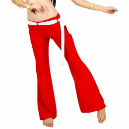 Stage Wear Wholesale High Quality Low Price Women Girls Practice Belt Flared Belly Dance Pant