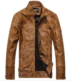 جاكيتات جلدية جديدة تمامًا للدراجة النارية Men039s سترة جلدية Jaqueta de Couro Masculina Mens Leather Jackets Men4577859