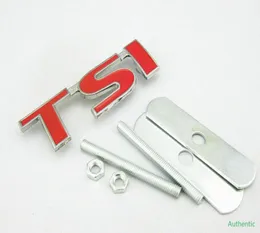 Nowy przedni grill kratka emblemat 3D tSI GRIL Badge metalowy tuning samochodowy Auto2153174