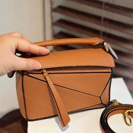 Mini quebra-cabeças sacos crossbody para mulheres de alta qualidade couro vaca padrão geométrico sacola senhora bolsa luxo quente popular designer sacos ombro