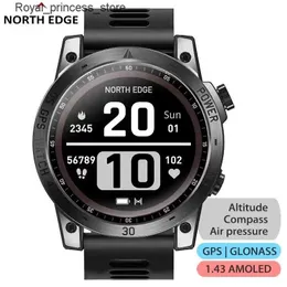 Другие часы North EDGE Cross Fit 3 GPS es Mens Sports 1.43 HD AMOLED дисплей 50M ATM Высотомер Барометр Компас Интеллектуальные мужские часы Q240301