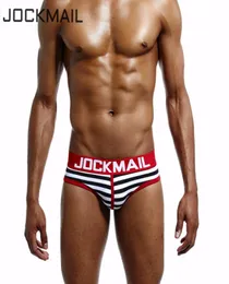 Jockmail 4pcslot Men Underwear Briefs Cotton Striped Sexy Calzoncillos Hombre Slips Cuecas Gay Male Panties Gay Founderwear3554453