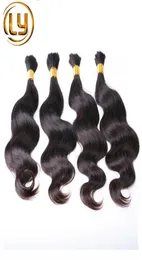 7A Top Quality Unprocessed Micro mini Braiding Bulk Hair No Attachment Peruvian Body Wave 3pcs Human Braiding Bulk Hair Mixed Leng8836466