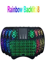 Mini i8 teclado sem fio retroiluminado 24g air mouse teclado controle remoto touchpad bateria de lítio recarregável para andro5206900