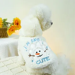 Vestuário para cães Pet Casaco de lã grosso para menino ou menina Cães médios para uso interno e externo com capuz de Natal