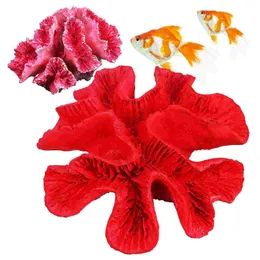 Ornamenti per la decorazione dell'acquario Barriera corallina Forniture di girasole rosa Serbatoio Decorazioni per pesci artificiali in resina Casa 240226