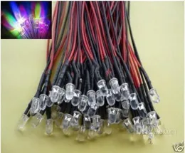 50pcs RGB fast Flashing 5mm LED Pre Wired Light 12V Lamp Bulb2991699